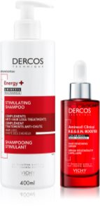 Vichy Dercos Hair Loss Routine set against hair loss