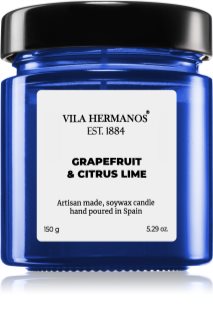 Vila Hermanos Apothecary Cobalt Blue Grapefruit & Citrus Lime scented candle
