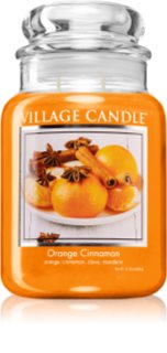 Village Candle Orange Cinnamon illatos gyertya  (Glass Lid)