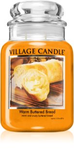 Village Candle Warm Buttered Bread Tuoksukynttilä (Glass Lid)