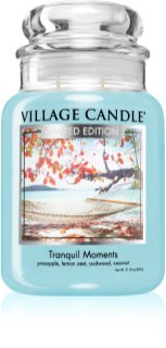 Village Candle Tranquil Moments illatos gyertya  (Glass Lid)