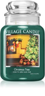 Village Candle Christmas Tree illatos gyertya  (Glass Lid)