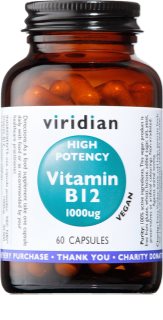 Viridian Nutrition High Potency Vitamin B12 1000ug podpora správneho fungovania organizmu