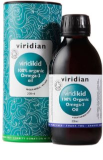Viridian Nutrition ViridiKid 100% Organic Omega-3 Oil podpora správného fungování organismu pro děti