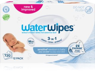 WaterWipes Baby Wipes 12 Pack švelnios drėgnosios servetėlės kūdikiams 12x60 vnt.