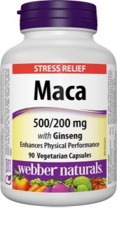 Webber Naturals Maca with Ginseng 500/200 mg  podpora sportovního výkonu