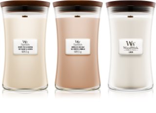 Woodwick Linen, Tea & Sea Salt set coffret cadeau