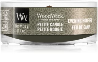 Woodwick Evening Bonfire votivna sveča z lesenim stenjem