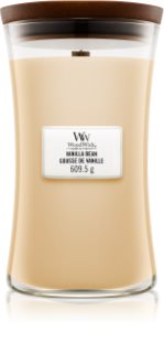 Woodwick Vanilla Bean bougie parfumée avec mèche en bois