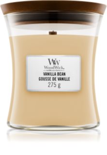 Woodwick Vanilla Bean lumânare parfumată  cu fitil din lemn