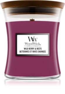 Woodwick Wild Berry & Beets kvapioji žvakė medinė dagtis