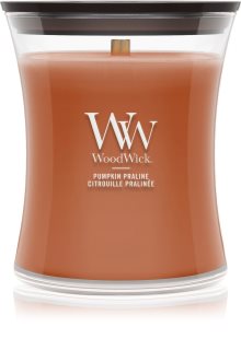 Woodwick Pumpkin Praline bougie parfumée avec mèche en bois