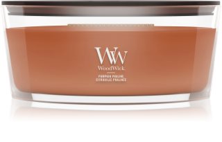 Woodwick Pumpkin Praline bougie parfumée avec mèche en bois 453.6 g