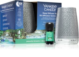 Yankee Candle Sleep Diffuser Kit Silver ηλεκτρικός διαχύτης + ανταλλακτικό για γέμιισμα