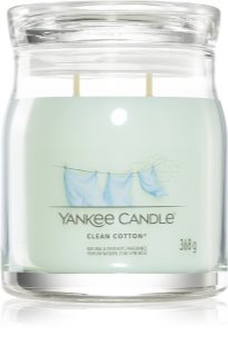 Yankee Candle Clean Cotton candela profumata Signature