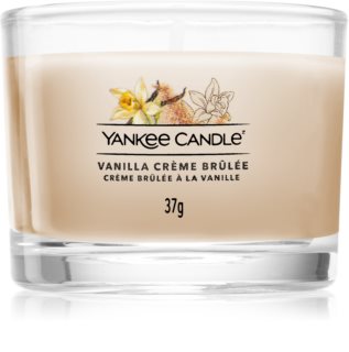 Yankee Candle Vanilla Creme Brulee candela votiva glass