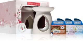 Yankee Candle Snow Globe Wonderland Aromalamp & 3 Wax Melts kerstset 