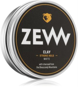 Zew For Men Charcoal matte clay текстурирующая матовая глина для укладки волос с активированным углем