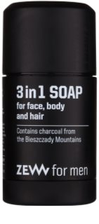 Zew For Men přírodní tuhé mýdlo na obličej, tělo a vlasy 3 v 1