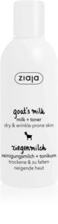 Ziaja Goat's Milk tisztító tej + arc toner 2 az 1-ben