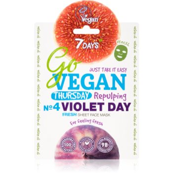 7days govegan thursday violet day mască pânză antistres