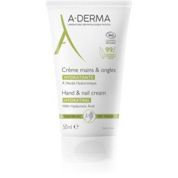 A-Derma Original Care cremă hidratantă pentru mâini și unghii cu acid hialuronic