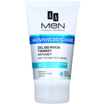 AA Cosmetics Men Advanced Care gel matifiant de curatare facial