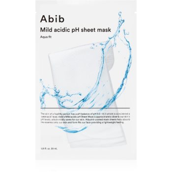 Abib Mild Acidic pH Sheet Mask Aqua Fit masca pentru celule pentru o hidratare intensa