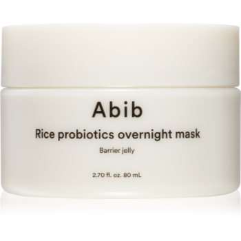 Abib Rice Probiotics Overnight Mask Barrier Jelly masca faciala de noapte pentru hidratare intensa