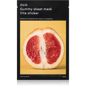 Abib Gummy Sheet Mask Vita Sticker mască textilă iluminatoare cu efect calmant