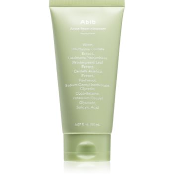 Abib Heartleaf Mild Foam Cleanser spuma de curatare revigoranta pentru ten acneic