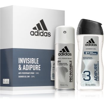 Adidas invisible & adipure set cadou pentru bărbați
