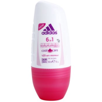 Adidas 6 in 1 Cool & Care deodorant roll-on pentru femei 50 ml