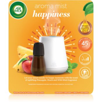 Air Wick Aroma Mist Happiness aroma difuzor cu rezervã + baterie