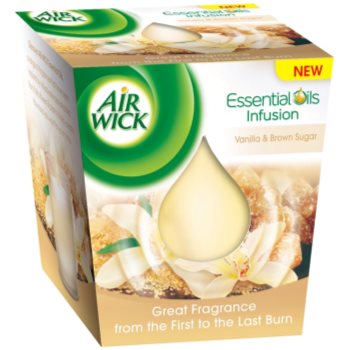 Air Wick Essential Oil Vanilla & Brown Sugar lumânare parfumată