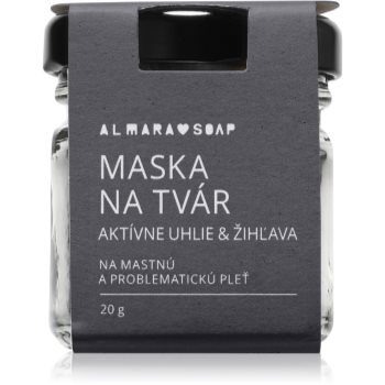 Almara Soap Face Active Charcoal & Nettle mască pentru față pentru ten gras si problematic