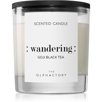 Ambientair Olphactory Black Design Goji Black Tea lumânare parfumată (Wandering)