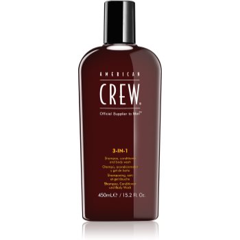 American Crew Hair & Body 3-IN-1 sampon, balsam si gel de dus 3in1 pentru barbati image1
