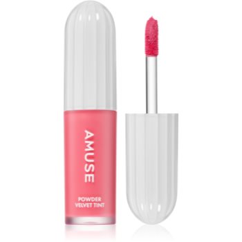 AMUSE Powder Velvet Tint Ruj de buze lichid, de lunga durata cu efect matifiant