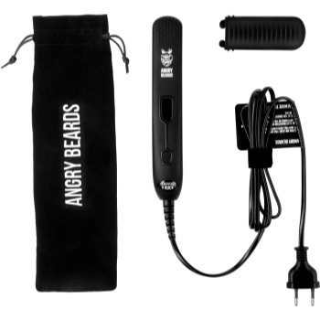 Angry Beards Beard Straightener placă de întins părul, cu aburi pentru barbă aburi imagine noua