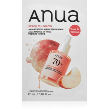 Anua Peach 70 Niacin Serum Mask Masca de celule cu efect lucios Masti pentru fata, Anua Peach 70 Niacin Serum Mask Masca de celule cu efect lucios - Sellmag.ro