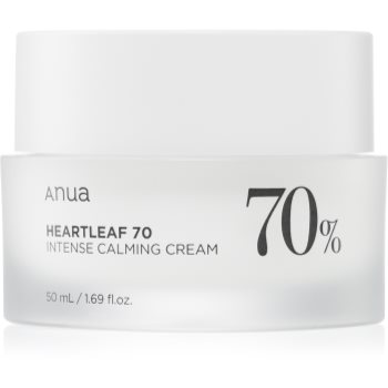 Anua Heartleaf 70% Intense Calming Cream Crema Intens Hidratanta Si Calmanta Pentru Toate Tipurile De Ten, Inclusiv Piele Sensibila