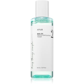 Anua BHA 2% Gentle Exfoliating Toner tonic exfoliant delicat pentru ten acneic