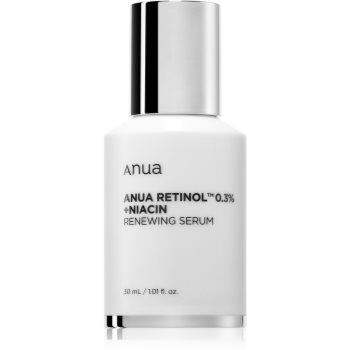 Anua Retinol 0.3% + Niacin Renewing Serum ser de noapte renovator pentru pori dilatati si riduri