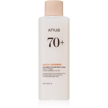 Anua Rice 70+ Glow Milky Toner tonic hidratant pentru o piele mai luminoasa