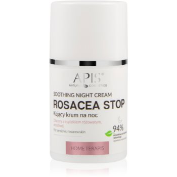 Apis Natural Cosmetics Rosacea-Stop crema de noapte cu efect calmant pentru piele sensibila cu tendinte de inrosire