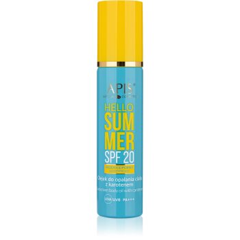 Apis natural cosmetics hello summer ulei de plaja pentru fata si corp spf 20