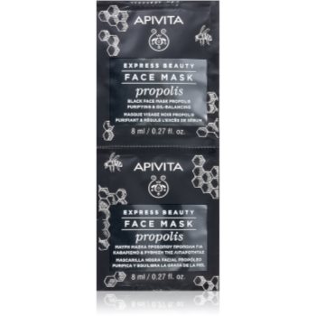 Apivita Express Beauty Purifying Face Mask Propolis Masca neagra de curatare pentru ten gras