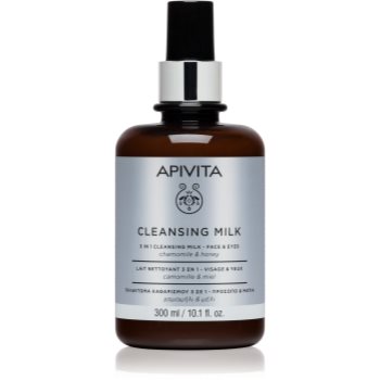 Apivita Cleansing Milk Face & Eyes Lapte demachiant 3 în 1 pentru față și ochi