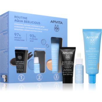Apivita Aqua Beelicious Hydrating & Natural Coverage Routine Set set pentru luminozitate si hidratare